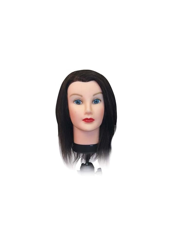 Debra Celebrity Cosmetology Human Hair Manikin Head - 17-19 Inch Brown